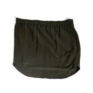 Madewell Olive Green Silk Skirt